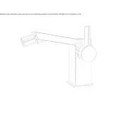 Countertop bidet faucet with one handle Nyrsko