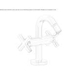Countertop bidet faucet with a swivel spout without waste Mariabe