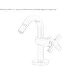Countertop bidet faucet with a swivel spout without waste Mariabe
