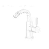 Single-lever bidet faucet with swivel spout Humay