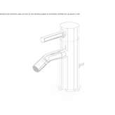 Countertop single-lever bidet faucet with aerator Byram