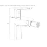 Countertop single-lever bidet faucet with swivel spout Vannes