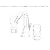 3-hole brass countertop bidet faucet with swivel spout Beznea