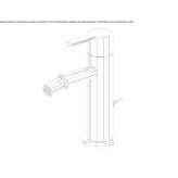 Brass countertop bidet tap with swivel spout Bobitz