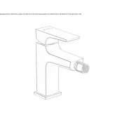 Countertop bidet faucet with one handle Ceton