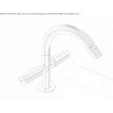 Countertop 1-hole stainless steel bidet faucet with swivel spout Bassiano