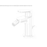 Brass countertop bidet tap with swivel spout Carupano