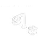 3-hole stainless steel bidet faucet with swivel spout Korgan