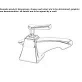 Brass bidet faucet with 1 hole on the countertop Lastovo