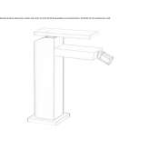 Jednouchwytowa bateria bidetowa z obrotową wylewką Hipstedt