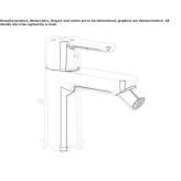 Single-lever bidet faucet with swivel spout Campagna
