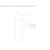 Single-lever bidet faucet in chrome-plated brass Leut