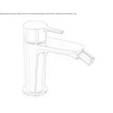 Single-lever bidet faucet with swivel spout Delaware