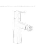 Countertop bidet faucet with one handle Viticuso