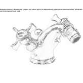 1-hole bidet faucet with individual rosettes Bear