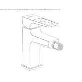 Countertop bidet faucet with one handle Ceton