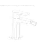Single-lever bidet faucet with swivel spout Ferez