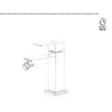 Single-lever countertop bidet faucet without waste Rakaw
