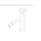 1-hole bidet faucet with swivel spout Korgan