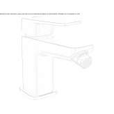 Countertop bidet faucet with one handle Valthe