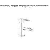 Countertop bidet faucet with one handle Rowland