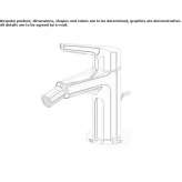 Brass countertop bidet tap with swivel spout Lassee