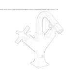 Bidet faucet with swivel spout and single rosettes Uxheim