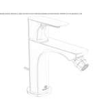 Single-lever bidet faucet with flow limiter Brusperk