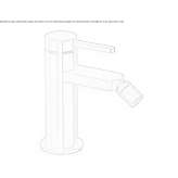 Single-lever bidet faucet with swivel spout Tuili