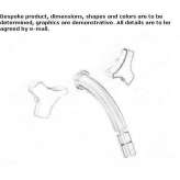 Set of 2 single wall-mounted faucets with adjustable spout Gualaco