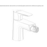 Countertop bidet faucet with one handle Viticuso