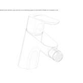 Single-lever bidet faucet in chrome-plated brass Rice
