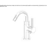Countertop single-lever bidet faucet with swivel spout Byram