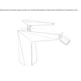 Countertop bidet faucet with one handle Pisek