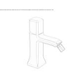Single lever bidet faucet Valseca