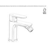 Single-lever countertop bidet faucet without waste Smithton
