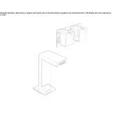 3-hole bidet faucet with flexible hose Kandira