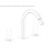 Countertop bidet tap with swivel spout Amposta