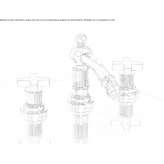 3-hole countertop bidet faucet with automatic stopper Hvizd