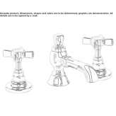 3-hole steel bidet faucet with individual rosettes Socond