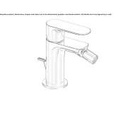 Countertop bidet faucet with automatic stopper Ruviano
