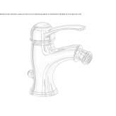 Countertop bidet faucet with automatic stopper Prayon