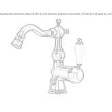 Steel bidet faucet with single handle Gulzow