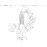 Steel bidet tap with 1 hole on the countertop Bobowo