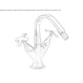 Countertop bidet tap with individual rosettes Boztepe