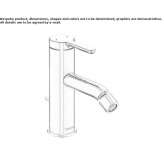 Single lever bidet faucet Thiene