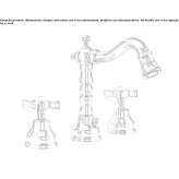 Steel countertop bidet faucet with single rosettes Borsa