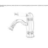 Countertop, single-lever, steel bidet faucet Altania