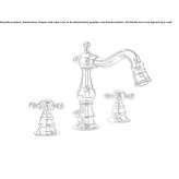 Steel countertop bidet tap with individual rosettes Chiman