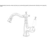 Countertop, single-lever, steel bidet faucet Altania